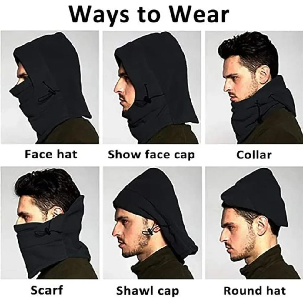 Balaclava Ski Mask 2 Pcs - Windproof Warmer Fleece Adjustable Winter Mask
